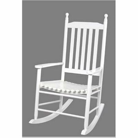 BOOK PUBLISHING CO Adult Tall Back Rocking Chair White GR3507169